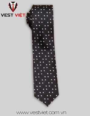 CÀ VẠT ĐEN CHẤM BI TRẮNG CRV11