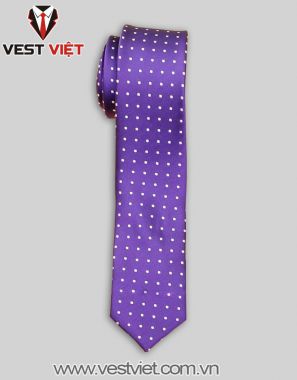 CÀ VẠT TÍM CHẤM VUÔNG CRV05