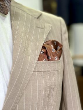 Vest Nâu Tây Kẻ Sọc