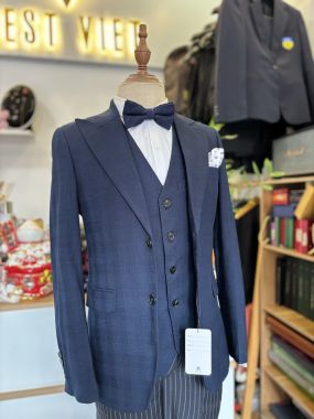 Vest Nam Xanh Navy Caro