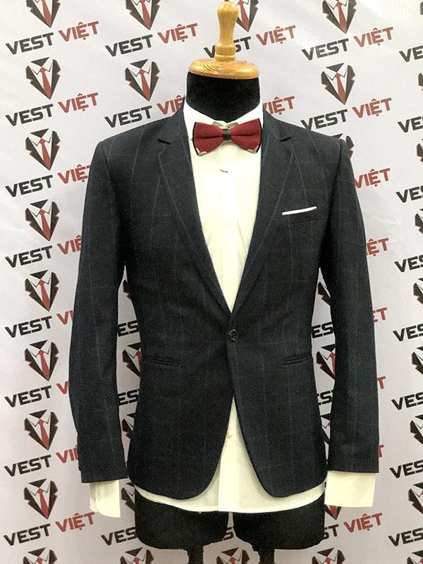 VEST CARO ĐEN VC514